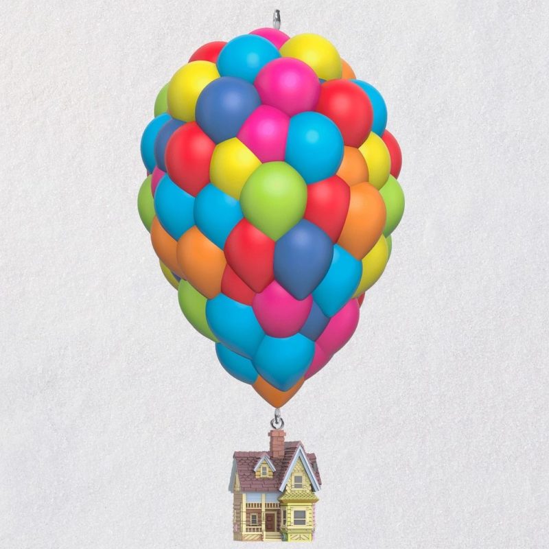 Illustration of a house held up by a hot air balloon